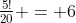 \tfrac{5!}{20} = 6
