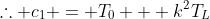 \therefore c_1 = T_0 + k^2T_L