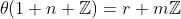 \theta(1+n \mathbb{Z})=r+m\mathbb{Z}