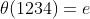 \theta(1234)=e
