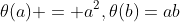 \theta(a) = a^2,\theta(b)=ab