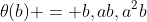 \theta(b) = b,ab,a^2b