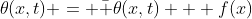 \theta(x,t) = \bar \theta(x,t) + f(x)