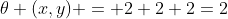 \theta (x,y) = 2+2+2=2