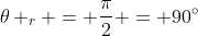 \theta _r = \frac{\pi}{2} = 90^{\circ}