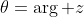 \theta=\arg z