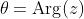 \theta=\text{Arg}(z)