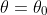 \theta=\theta_{0}