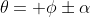 \theta= \phi\pm\alpha