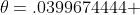 \theta=.0399674444 \; \; radians