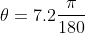 \theta=7.2\frac{\pi}{180}
