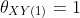 \theta_{XY(1)}=1