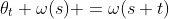 \theta_t \omega(s) =\omega(s+t)