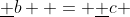 \underline b  = \underline c 