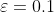 \varepsilon=0.1