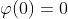\varphi(0)=0