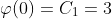\varphi(0)=C_1=3