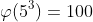 \varphi(5^3)=100
