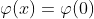 \varphi(x)=\varphi(0)