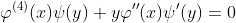 \varphi^{(4)}(x)\psi(y)+y\varphi''(x)\psi'(y)=0