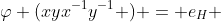 \varphi (xyx^{-1}y^{-1} ) = e_H 