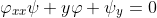 \varphi_{xx}\psi+y\varphi \psi_{y}=0