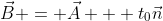 \vec{B} = \vec{A} + t_0\vec{n}