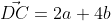 \vec{DC}=2a+4b