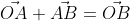\vec{OA}+\vec{AB}=\vec{OB}