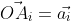 \vec{OA_i}=\vec{a_i}