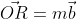 \vec{OR}=m\vec{b}