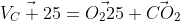 \vec{V_C 25}=\vec{O_{2}25}+\vec{CO_2}