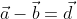 \vec{a}-\vec{b}=\vec{d}