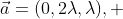 \vec{a}=(0,2\lambda,\lambda), 