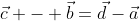 \vec{c} - \vec{b}=\vec{d}-\vec{a}