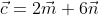 \vec{c}=2\vec{m}+6\vec{n}