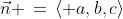 \vec{n} \,=\,\langle a,b,c\rangle