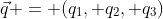 \vec{q} = (q_1, q_2, q_3)