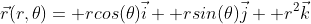 \vec{r}(r,\theta)= rcos(\theta)\vec{i}+ rsin(\theta)\vec{j}+ r^2\vec{k}