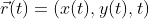 \vec{r}(t)=(x(t),y(t),t)
