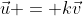 \vec{u} = k\vec{v}