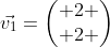 \vec{v_1}=\begin{pmatrix} 2 \\ 2 \end{pmatrix}