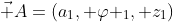 \vec A=(a_1, \varphi _1, z_1)