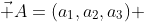 \vec A=(a_1,a_2,a_3) 