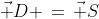 \vec D \,=\,\vec S