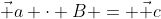 \vec a \cdot B = \vec c