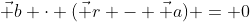 \vec b \cdot (\vec r - \vec a) = 0~\implies~\dfrac{\vec b}{|\vec b| } \cdot (\vec r - \vec a) = 0