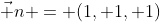\vec n = (1, 1, 1)