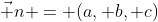 \vec n = (a, b, c)
