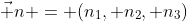 \vec n = (n_1, n_2, n_3)